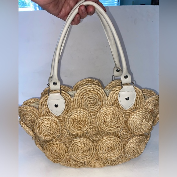 Vintage Australian Straw Raffia Zipper Top Purse - Picture 6 of 6
